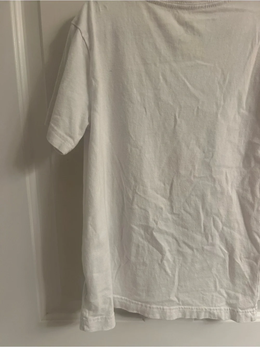 Boys Jordan White Short Sleeve Tee with Gray Graphic and Red Jumpman